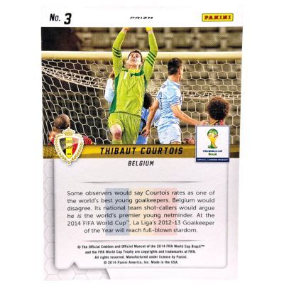Thibaut Courtois 2014 Panini Prizm FIFA WC Guardians Blue And Red #3