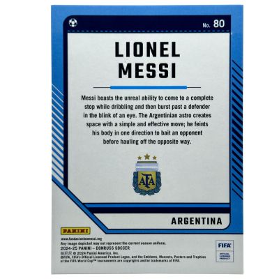 Lionel Messi 2024-25 Panini Donruss FIFA Soccer - Silver Foil #80 Argentina