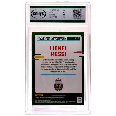 Lionel Messi 2023-24 Panini Donruss Soccer #1 Argentina Sollys 9.5