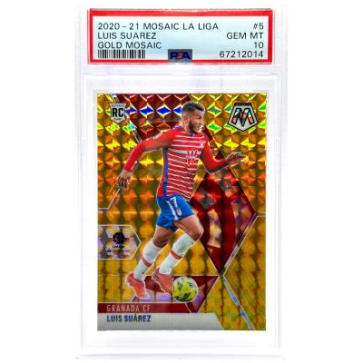 Luis Suarez 2020-21 Panini Mosaic La Liga - Rookie RC GOLD MOSAIC 07/10 #5 Granada PSA 10