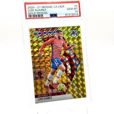 Luis Suarez 2020-21 Panini Mosaic La Liga - Rookie RC GOLD MOSAIC 07/10 #5 Granada PSA 10