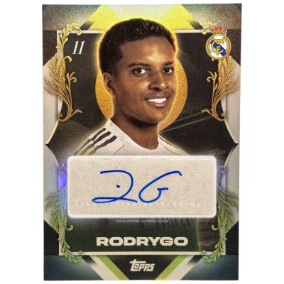 Rodrygo 2025-26 Topps Los Blancos Real Madrid Portrait Poser AUTO #PP-RO Real Madrid