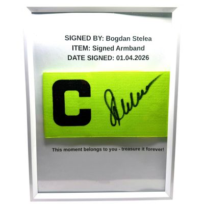 Bogdan Stelea - Banderola de capitan cu autograf (semnata personal) + certificat de autenticitate 