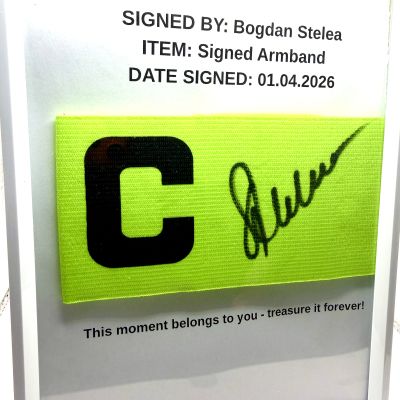 Bogdan Stelea - Banderola de capitan cu autograf (semnata personal) + certificat de autenticitate 