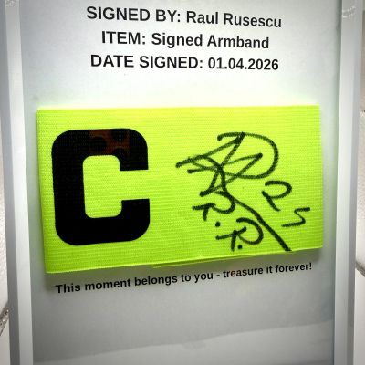 Raul Rusescu - Banderola de capitan cu autograf (semnata personal) + certificat de autenticitate    