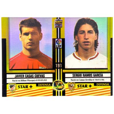 Sergio Ramos 2004 Mundi Cromo Top Liga - Star Foil ROOKIE #191