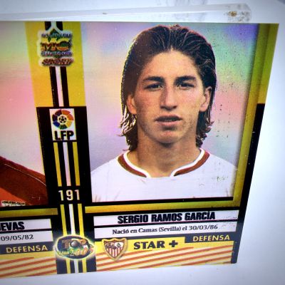 Sergio Ramos 2004 Mundi Cromo Top Liga - Star Foil ROOKIE #191