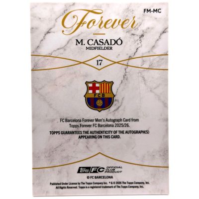 Marc Casado 2025-26 Topps Forever FC Barcelona AUTO #FM-MC 66/125 FC Barcelona