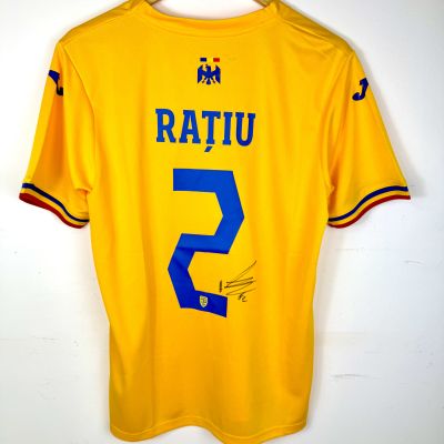 Andrei Ratiu - Tricou Original Romania nr 2 cu autograf (semnat personal)+ Certificat de autenticitate +Dovada Foto