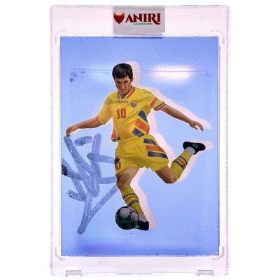 Gheorghe Hagi  - On Card AUTO pe card personalizat + certificat de autenticitate 