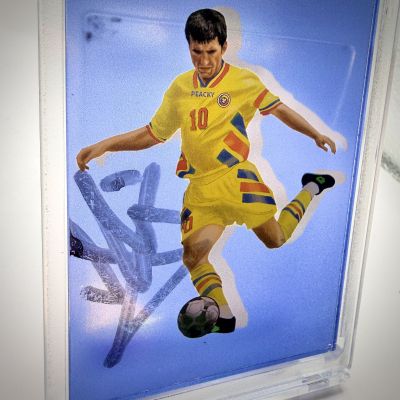 Gheorghe Hagi  - On Card AUTO pe card personalizat + certificat de autenticitate 
