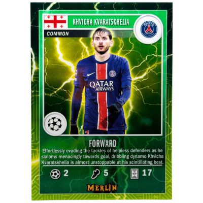Khvicha Kvaratskhelia 2024-25 Topps Merlin UCC Merlins Gamer #MG-47 PSG