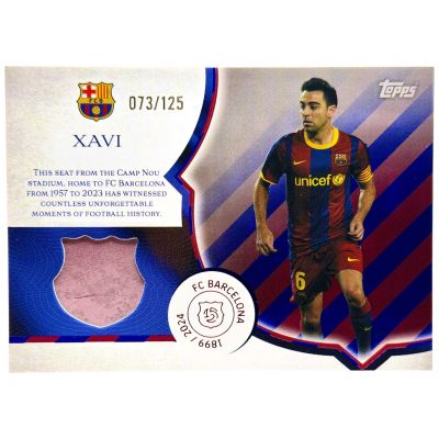 Xavi 2025-26 Topps FC Barcelona 125 Anniversary - Camp Nou Seat Relic 73/125 #CS-XV
