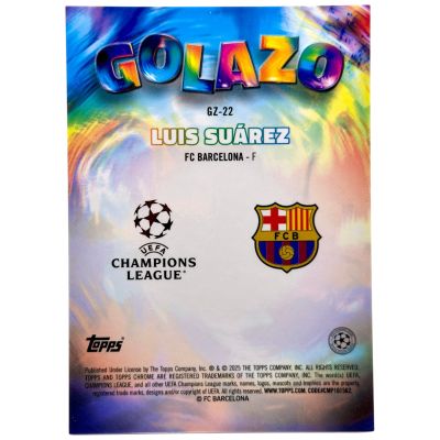 Luis Suarez 2024-25 Topps Chrome UCC - Golazo 32/75 #GZ-22 FC Barcelona 