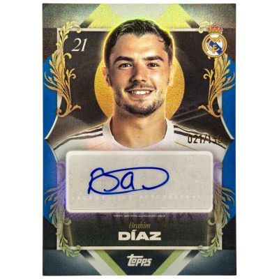 Brahim Diaz 2025-26 Topps Los Blancos - Poses Auto Blue 021/150 #PP-BD Real Madrid