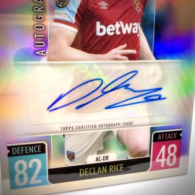 Declan Rice 2021-22 Topps Chrome Match Attax - Auto #AC-DR West Ham