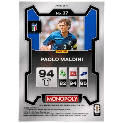 Paolo Maldini 2025-26 Panini Monopoly Prizm World Cup - Blue Wave #37 Italia