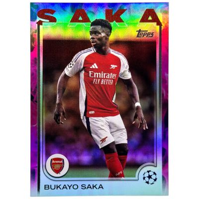 Bukayo Saka 2024-25 Topps UCC Flgaship - PINK 54/75 #77 Arsenal