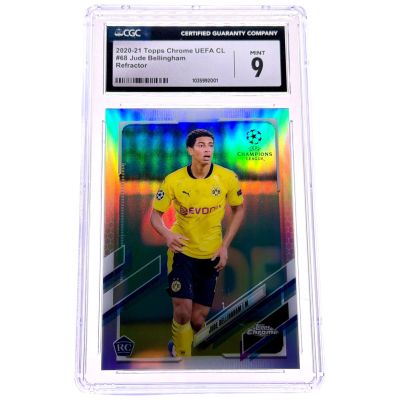 Jude Bellingham 2020-21 Topps Chrome UCL Rookie - Refractor #68 BVB Dortmund CGC 9 