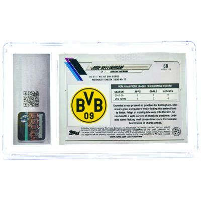 Jude Bellingham 2020-21 Topps Chrome UCL Rookie - Refractor #68 BVB Dortmund CGC 9 