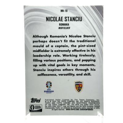 Nicolae Stanciu 2024 Topps Chrome UEFA Euro- Neon Nations #NN-10 Romania