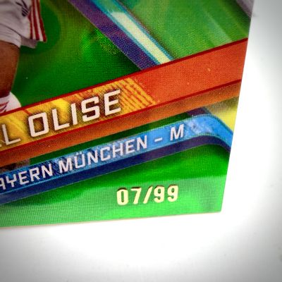 Michael Olise 2025 Topps Finest #130 7/99 Bayern Munchen