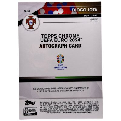 Diogo Jota 2024 Topps Chrome Euro 2024 - AUTO #CA-DJ Portugalia 