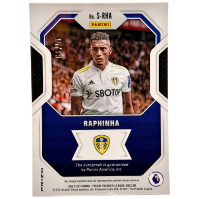 Raphinha 2021-22 Panini Prizm Premier League AUTO #S-RHA 15/99 Leeds United