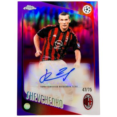 Andriy Shevchenko 2025-26 Topps Chrome UCC AUTO #CLA-SH 47/75 AC Milan