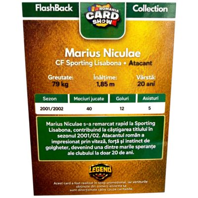 Marius Niculae 2026 Romania Cardshow AUTO on Card Editie Limitata