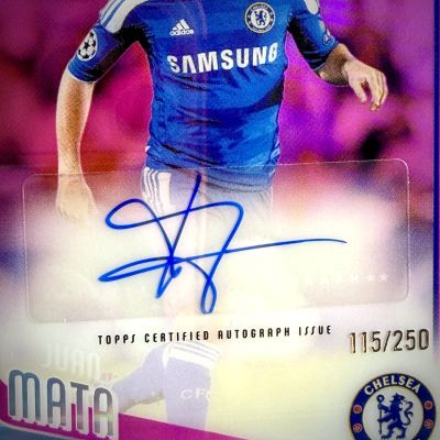 Juan Mata 2025-26 Topps Chrome UCC - AUTO Pink 115/250 #CLR-JM Chelsea