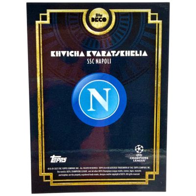 Khvicha Kvaratskhelia 2023-24 Topps Deco UCC - Blue 08/49 Napoli