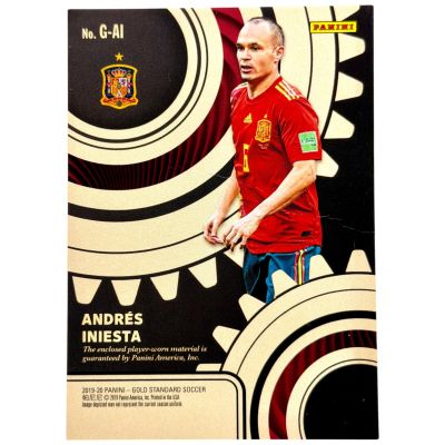 Andres Iniesta 2019-2020 Panini Gold Standard - Player Worn Relic 11/49 #G-AI Spania