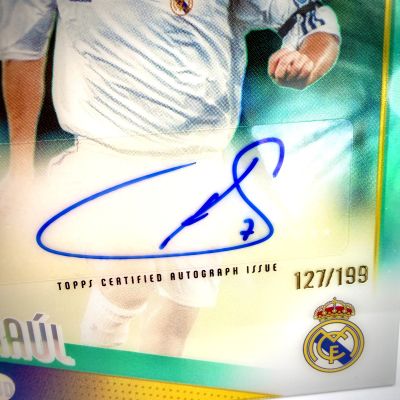 Raul 2025-26 Topps Chrome UCC - AUTO 127/199 Green #CLR-RA Real Madrid 