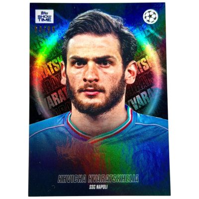 Khvicha Kvaratskhelia 2024 Topps Showtime UCC - Blue 64/99 Napoli