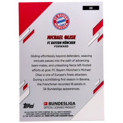Michael Olise 2025-26 Topps Chrome Bundesliga - Orange 23/25 #80 FC Bayern München