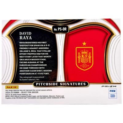 David Raya 2024-25 Panini Select Fifa Soccer - Pitchside AUTO Prizm #PS-DR Spania