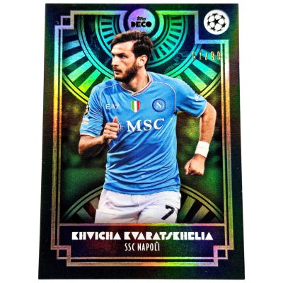 Khvicha Kvaratskhelia 2023-24 Topps Deco UCC - Green 57/99 Napoli