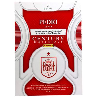 Pedri 2022 Panini National Treasure - Match Worn RELIC 31/99 #CM-PRI Spania