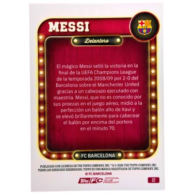 Lionel Messi 2025-26 Topps FC Barcelona Collector Tin - Name in Letter 074/275 #27