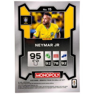 Neymar 2026 Panini Prizm Monopoly FIFA Worldcup 2026 #15 Brazilia