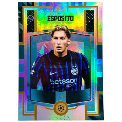 Pio Esposito 2025-26 Topps Gold UCL - Aqua 71/99 Rookie RC Inter Milano