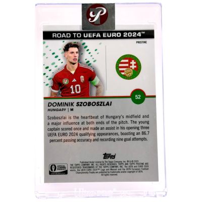 Dominik Szobozlai 2023 Topps Pristine Road to Euro 2024 - Pristine Encased BLUE 10/75 #52 Ungaria