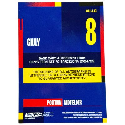 Giuly 2024-25 Topps FC Barcelona Team Set - AUTO 147/250 #AU-LG