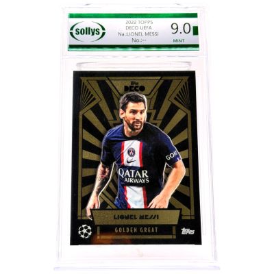 Lionel Messi 2021-22 Topps Deco UCL PSG SOLLYS 9