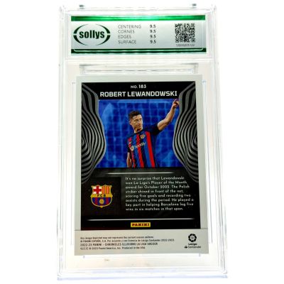 Robert Lewandowski 2022-23 Panini Chronicles La Liga #183 FC Barcelona SOLLYS 9.5
