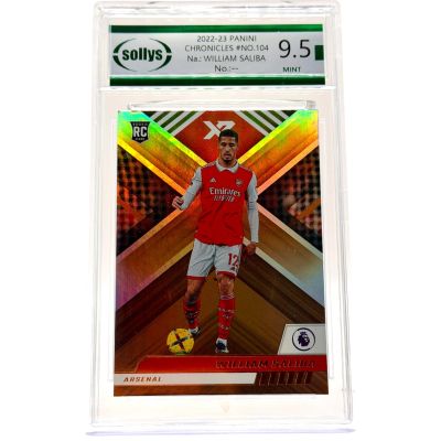 William Saliba 2022-23 Panini Chronicles XR Premier League Rookie RC #104 SOLLYS 9.5