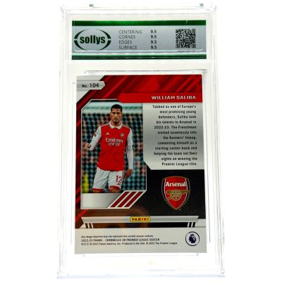William Saliba 2022-23 Panini Chronicles XR Premier League Rookie RC #104 SOLLYS 9.5