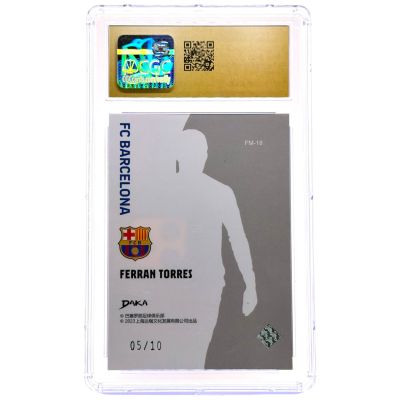 Ferran Torres 2022-23 Daka FC Barcelona Holocene - Film Card 05/10 Gold #FM-18 CGC Pristine 10