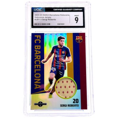 Sergi Roberto 2022-23 Daka FC Barcelona Holocene - Jersey Games Used Patch 41/50 #JSY-3 CGC 9